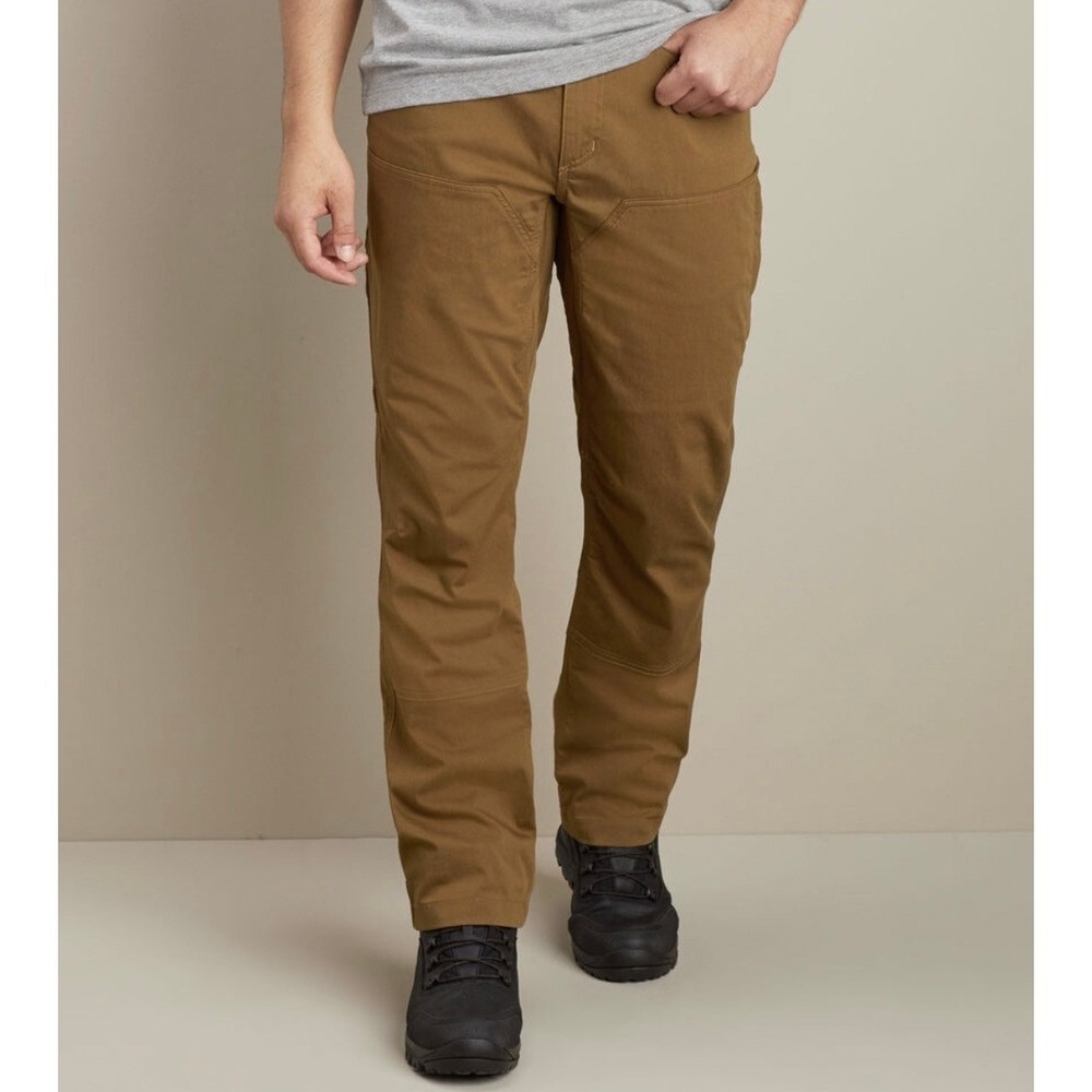 AKHG Stone Run Slim Fit Pants Mens‎ Brown Rugged Flex Hiking Work Utility